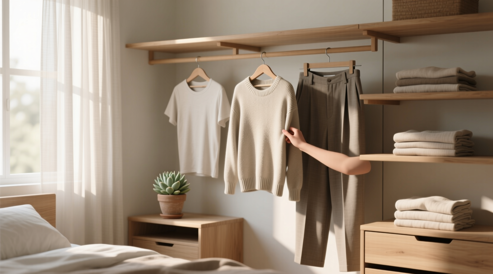 closet organization for mindful dressing