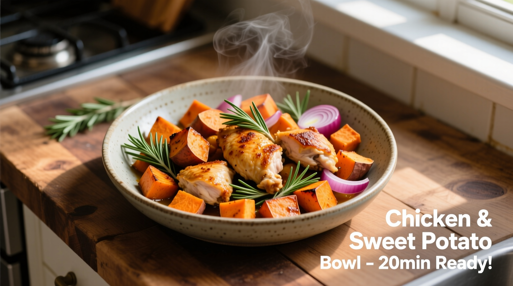 Chicken sweet potato meal preparation