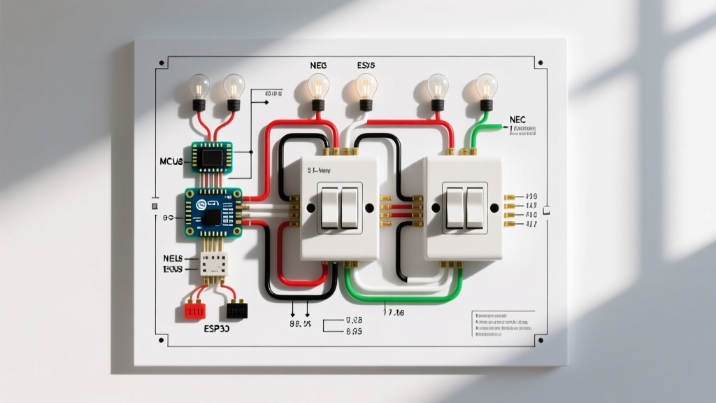 Complete Wiring Diagram for 3 Way Switch with Multiple Lights