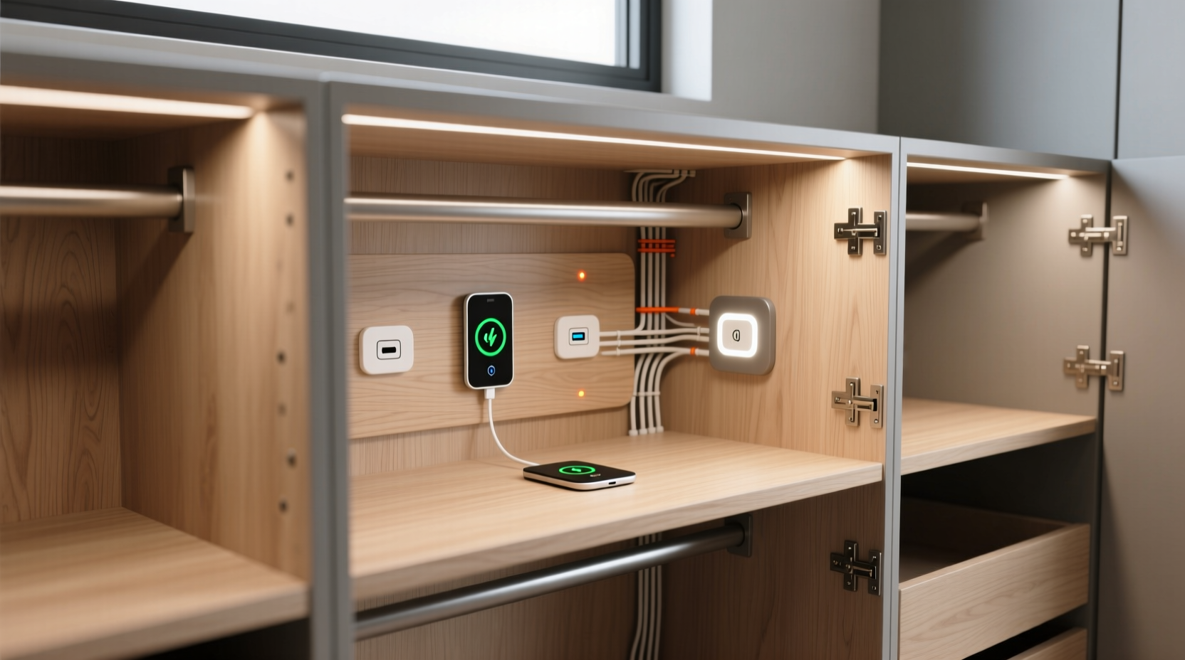 Closet Charging Station Integration