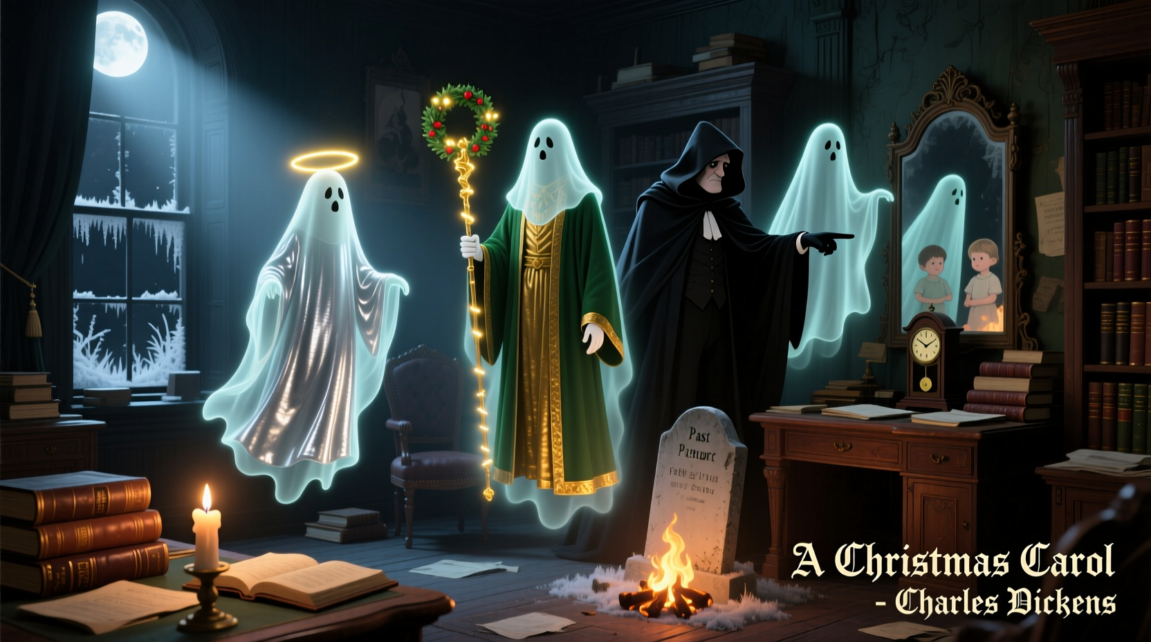 how many ghosts visit ebenezer scrooge in a christmas carol