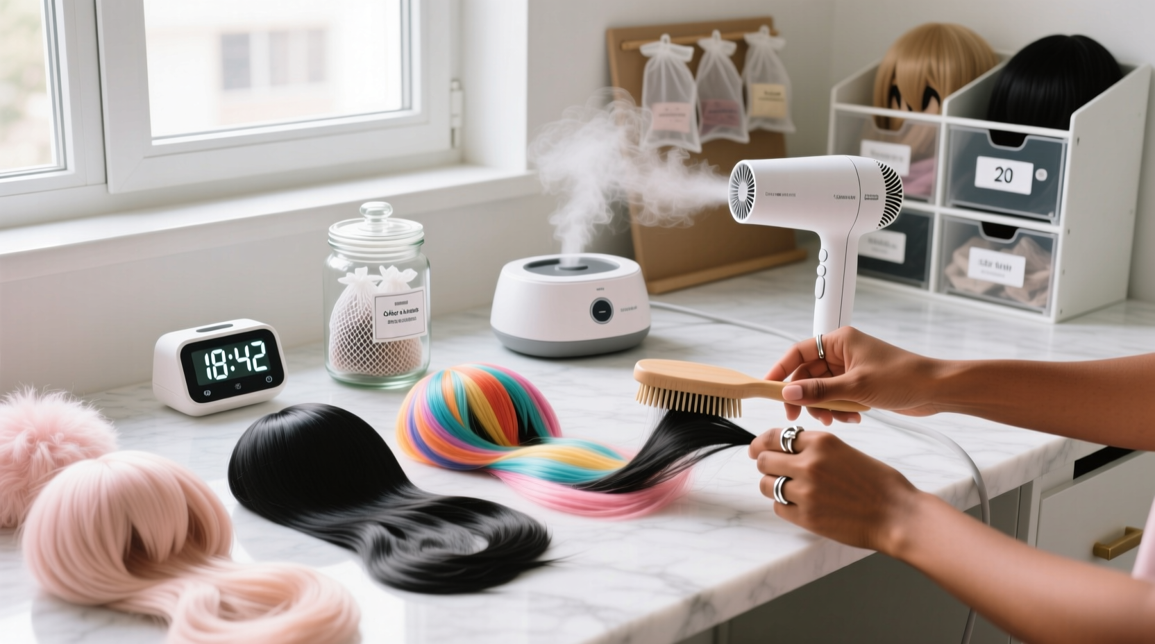 how to sanitize cosplay wigs after conventions
