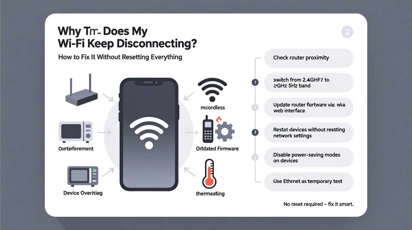 why does my wifi keep disconnecting and how to fix it without resetting everything