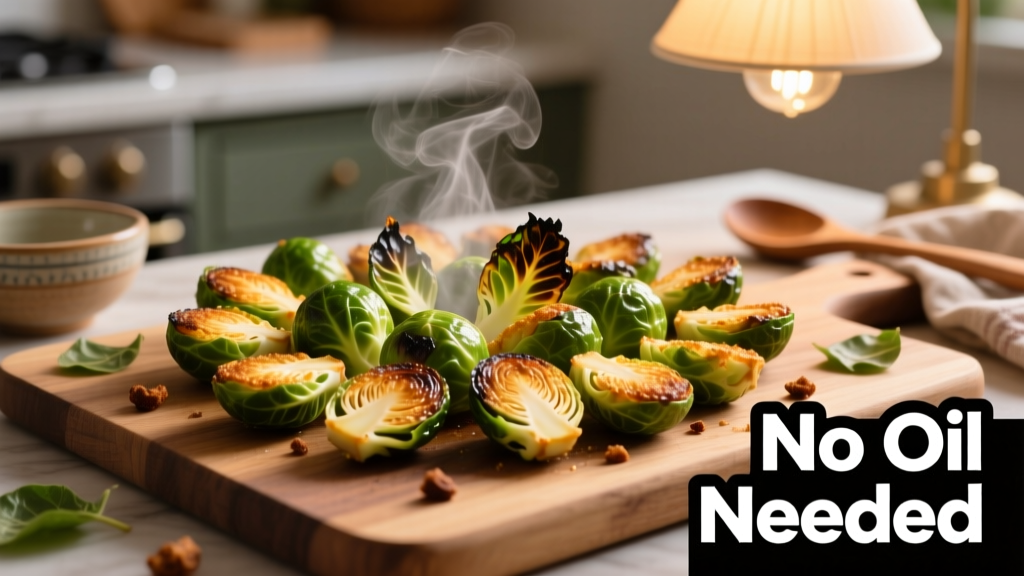 Crispy Air Fryer Brussels Sprouts (Zero Oil!)