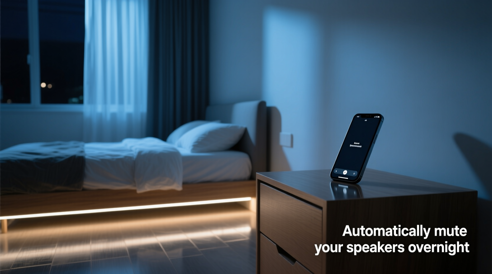 automatically mute your speakers overnight
