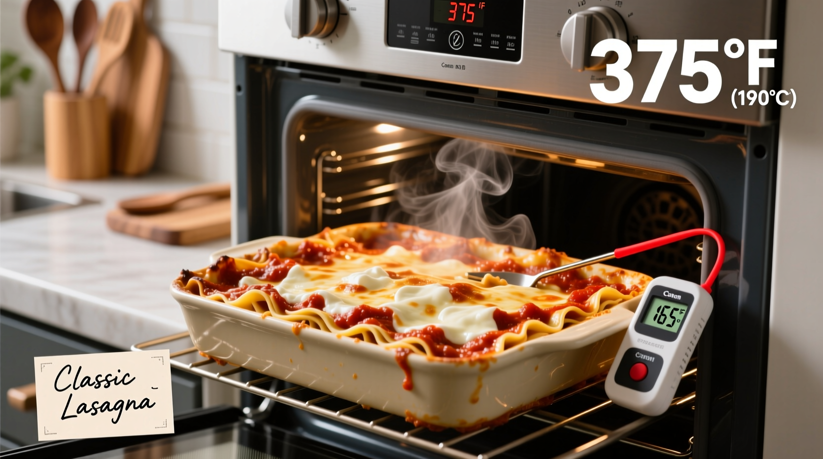 what temperature to cook lasagna