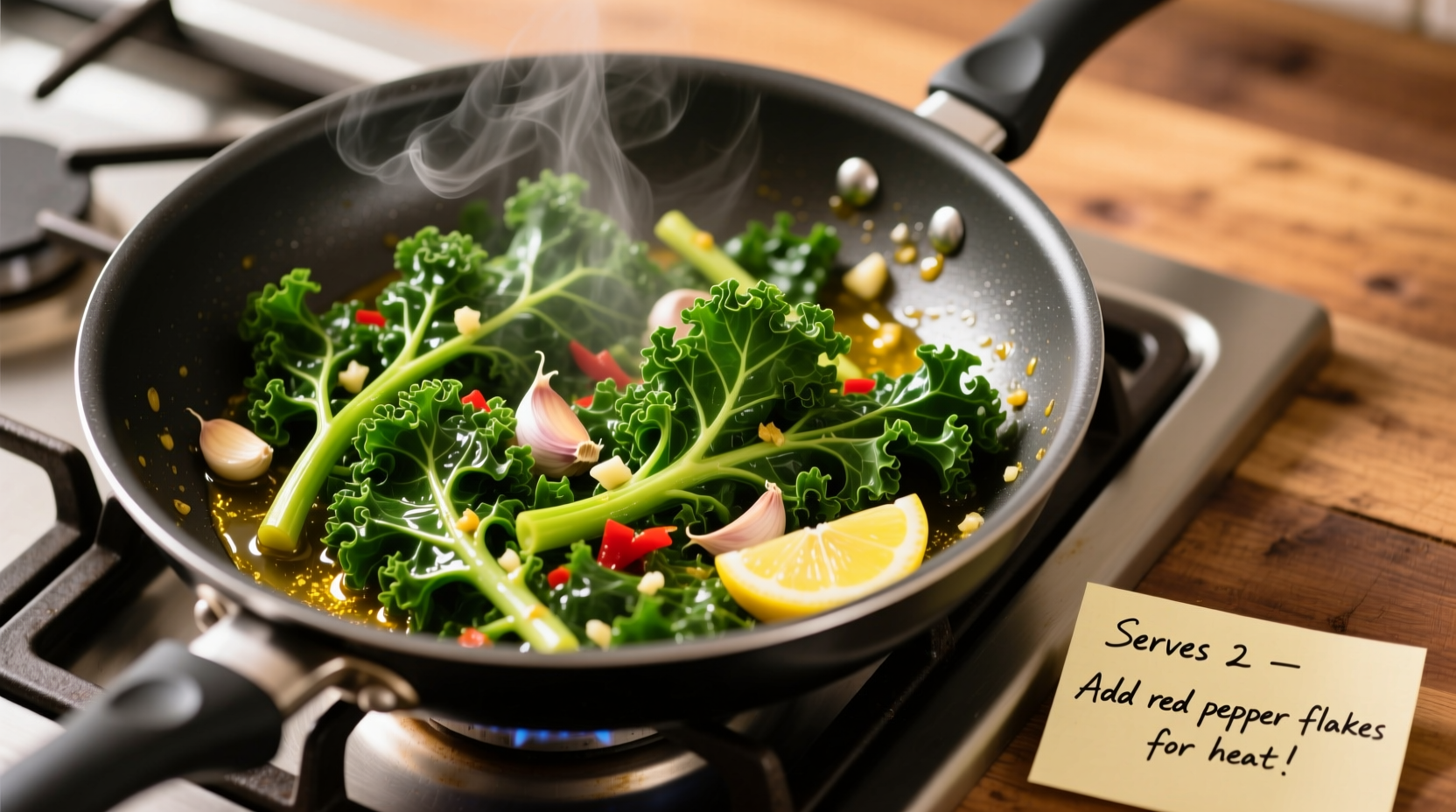 how to cook kale on stove