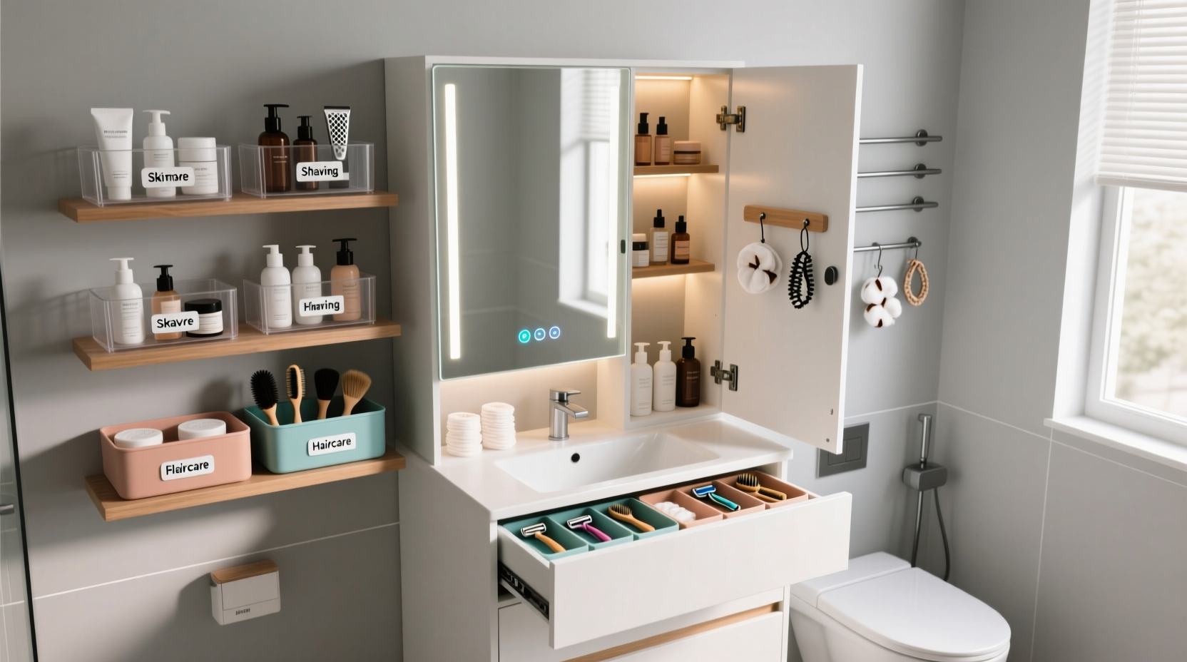 how to organize bathroom cabinets for maximum space