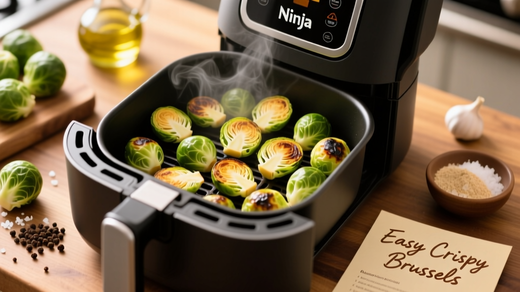 Crispy Brussels Sprouts in Ninja Foodi (Easy & Foolproof)