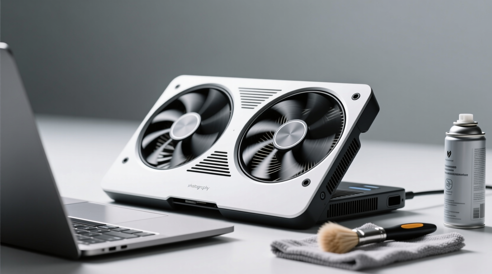 how to clean laptop cooling pad fans safely