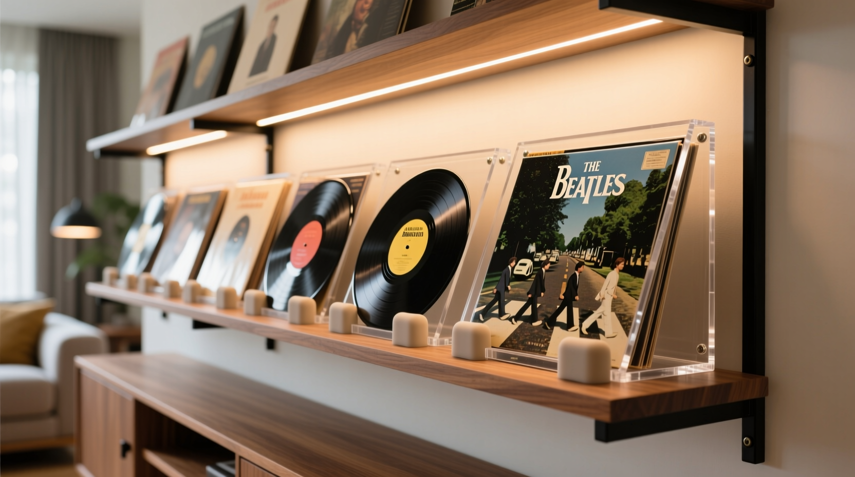 how to display vinyl records as decor without damaging them