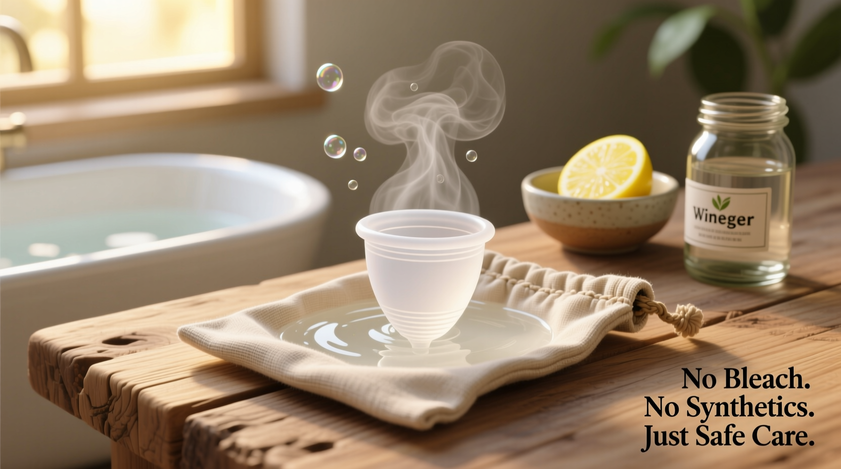 eco friendly menstrual cup pouch sanitization