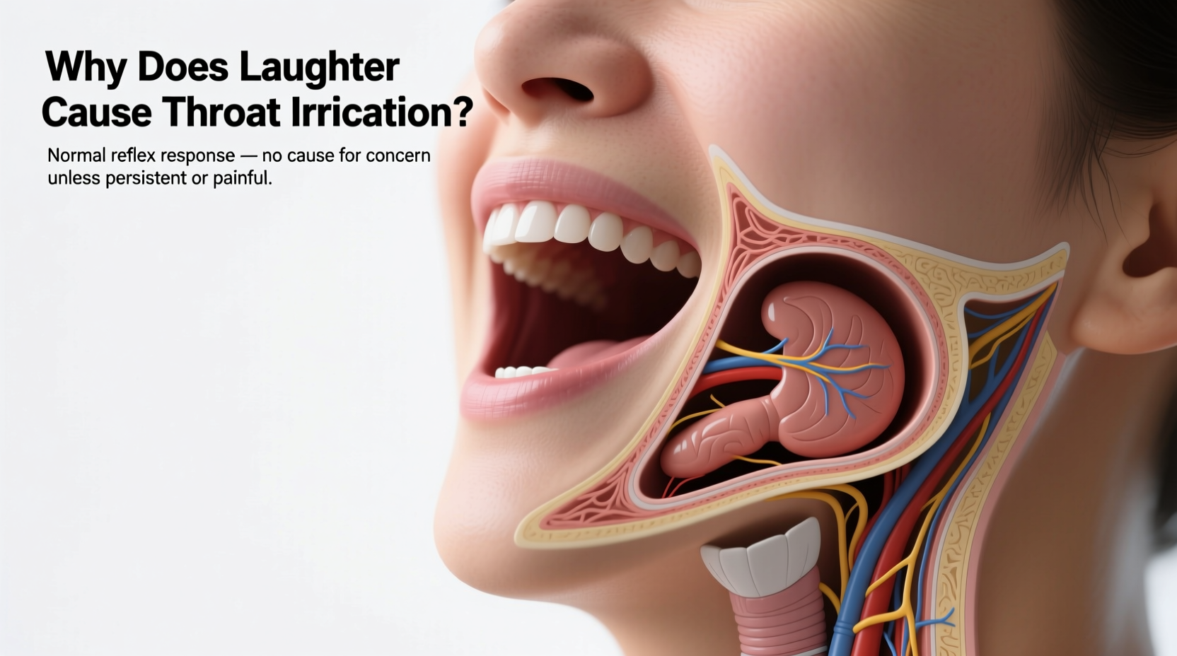 why does my throat tickle when i laugh hard and should i worry