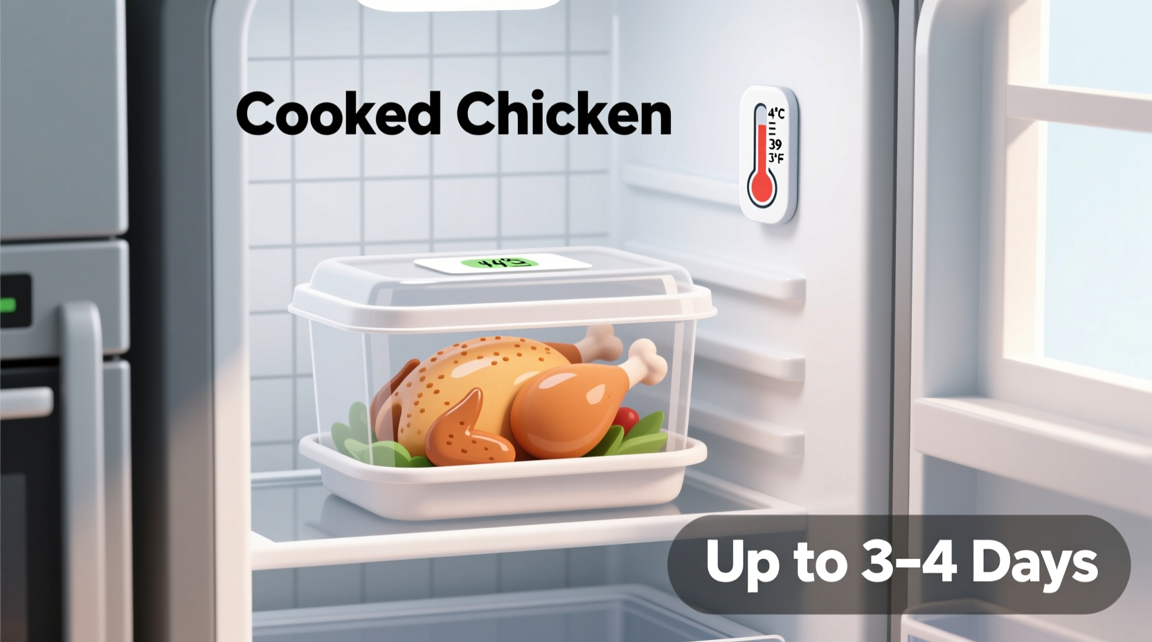 How Long Cooked Chicken Lasts in Fridge: 3-4 Days Safely