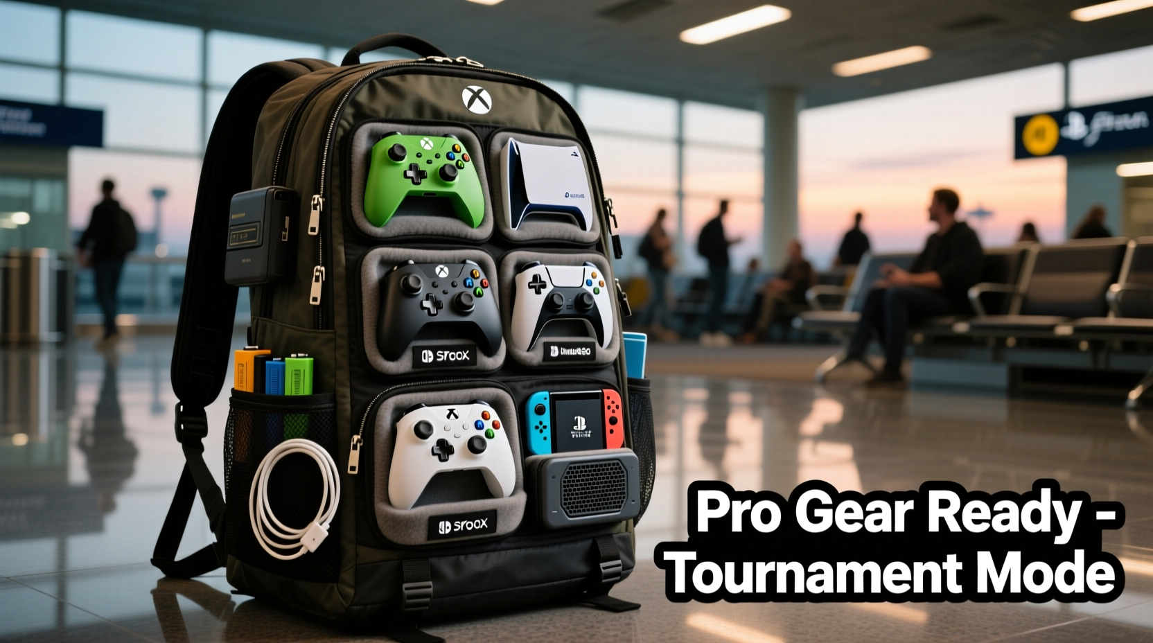 how to carry multiple controllers when traveling to gaming tournaments