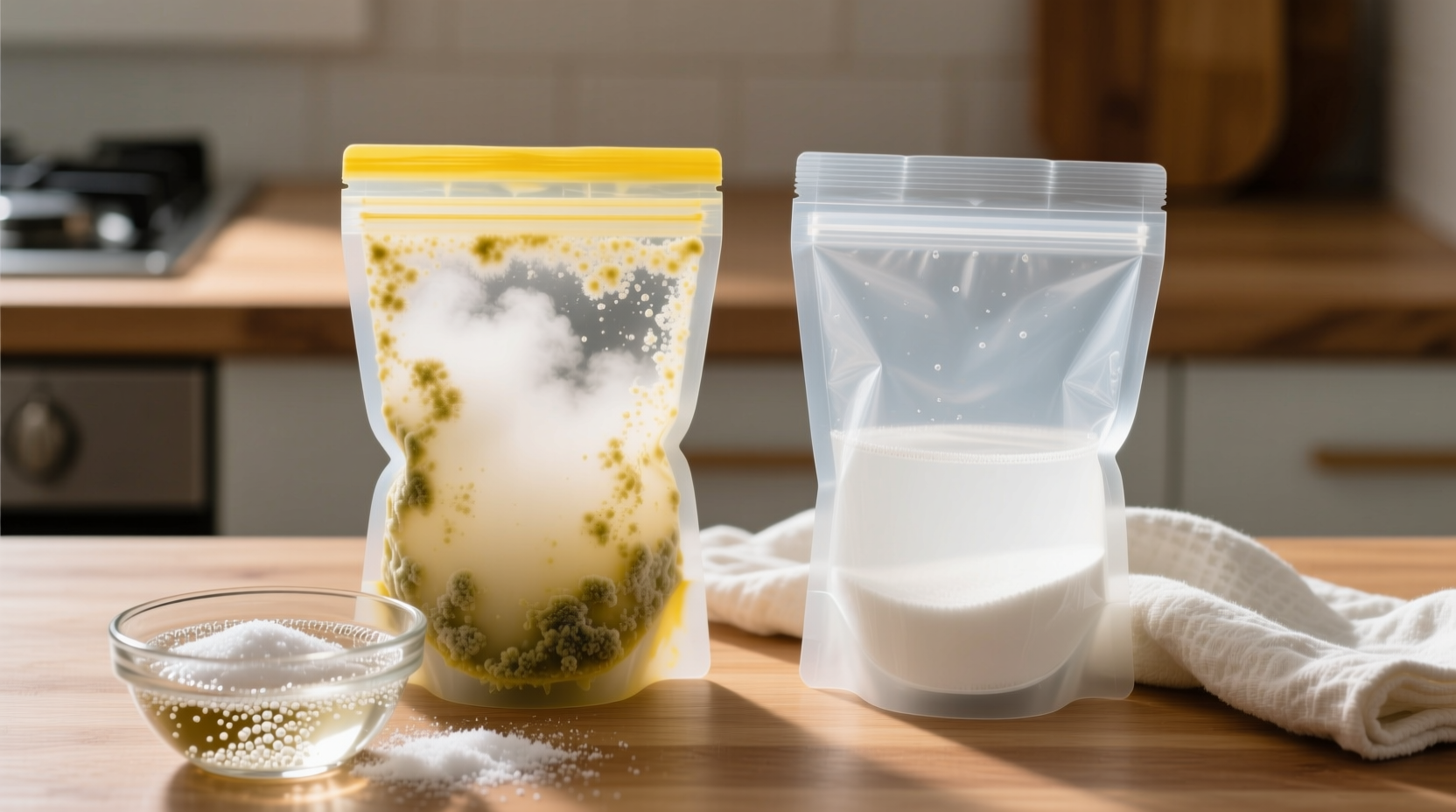 how to clean silicone pouches after dishwasher overload