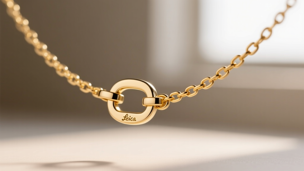Macro photography of a tiny magnetic breakaway clasp integrated into a delicate gold-filled permanent anklet chain design.