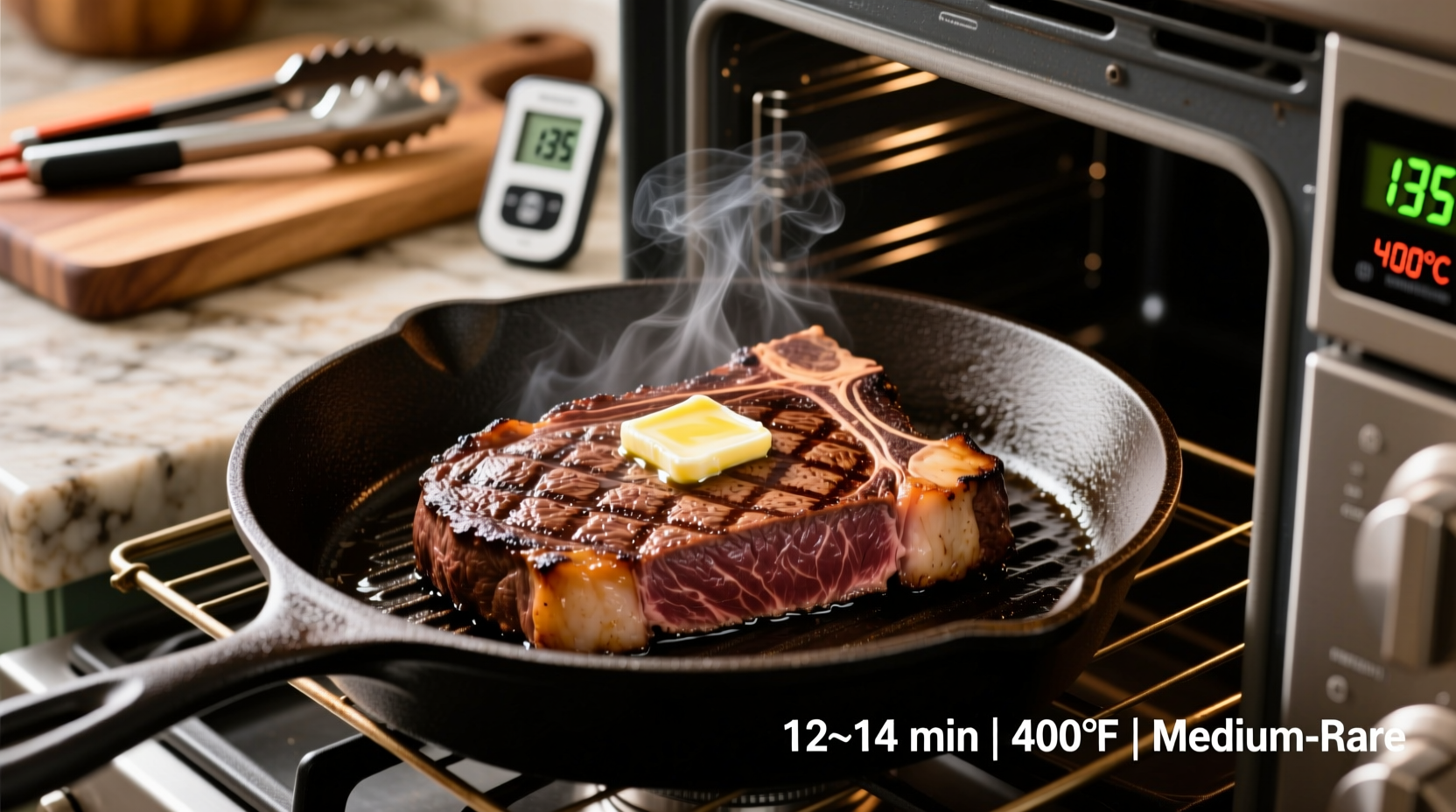 how long to cook steaks in oven
