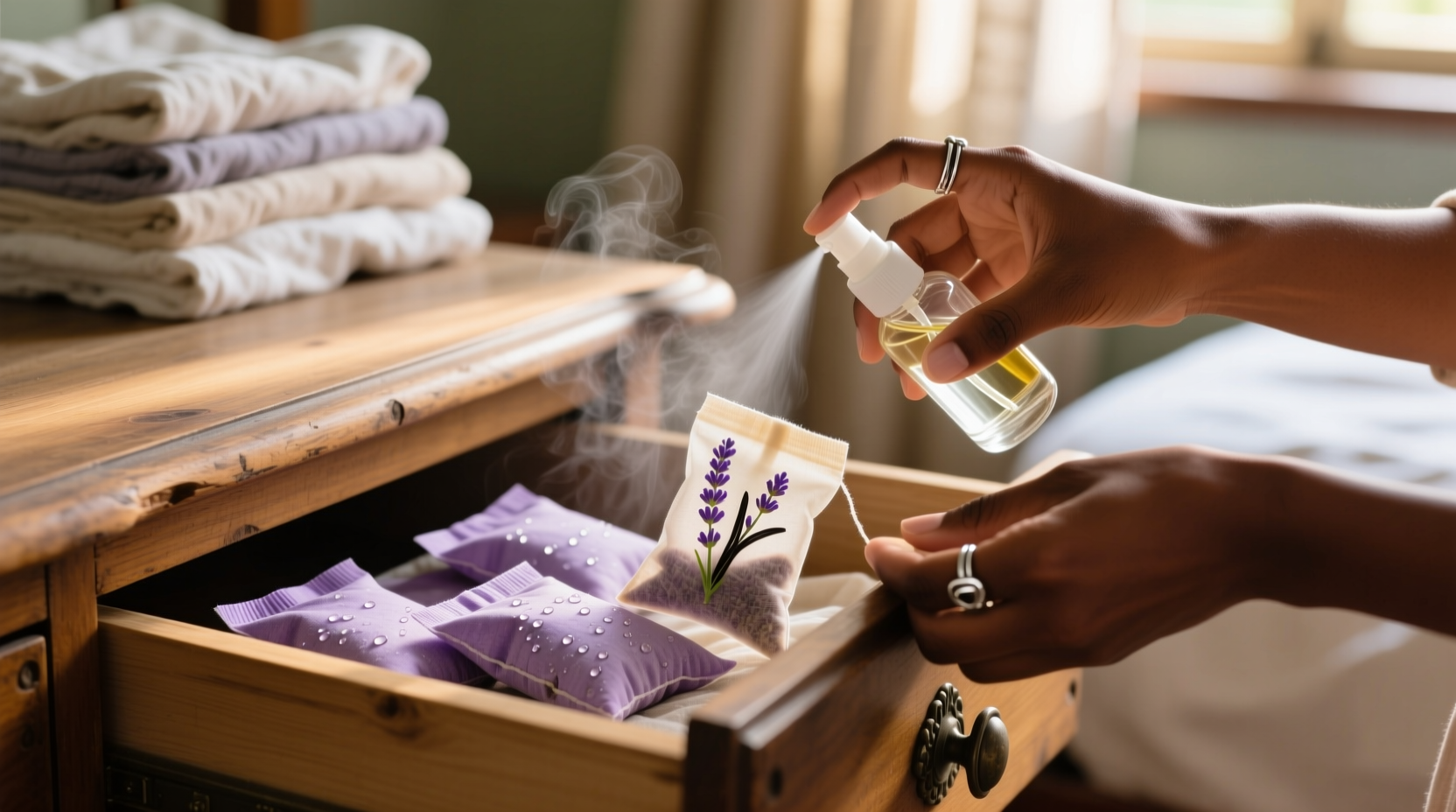 how to refresh scented sachets in dresser drawers