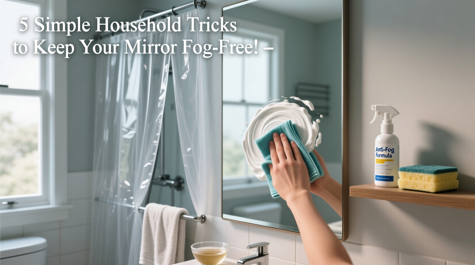 how to prevent foggy bathroom mirrors after showers with simple household tricks