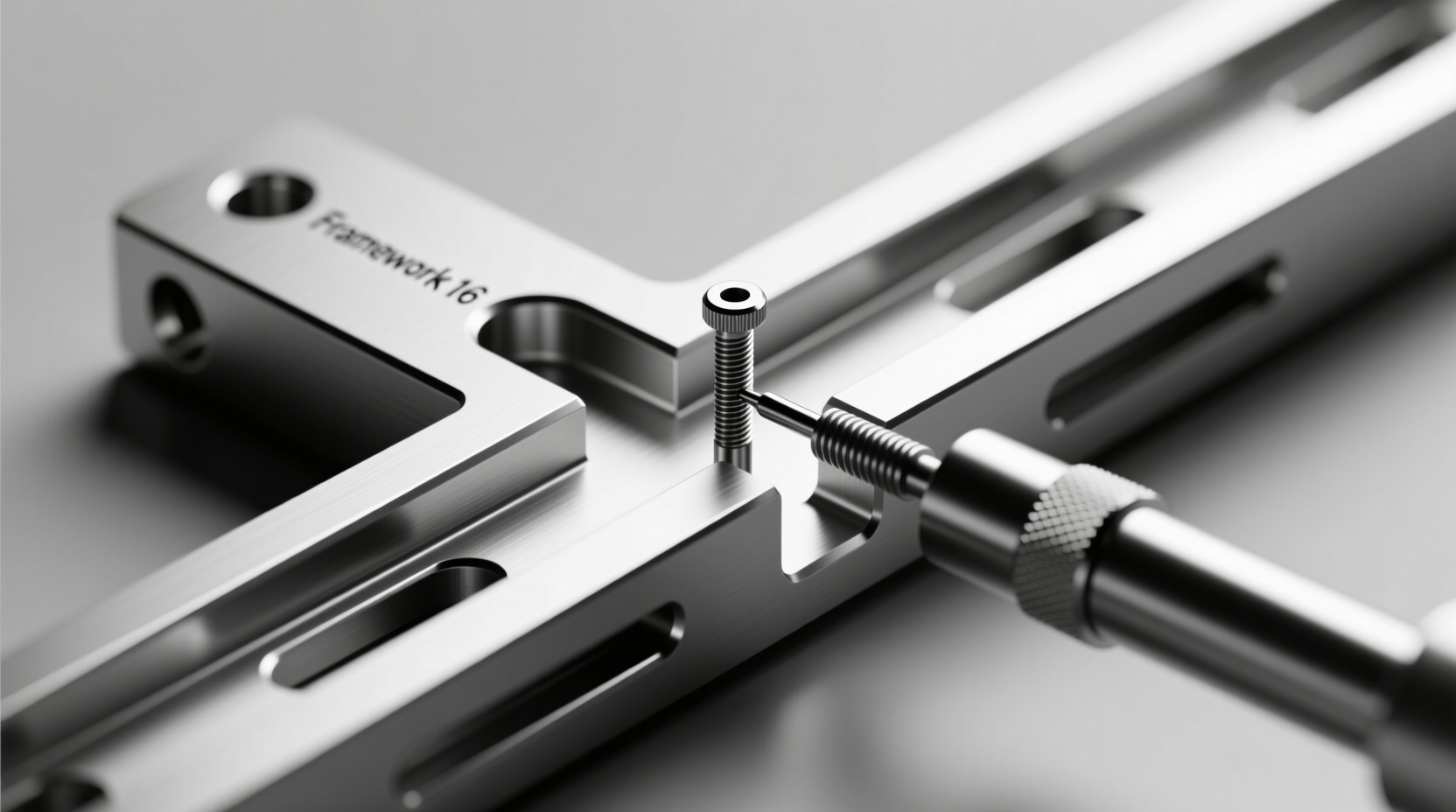 Quality check: Using 5mm pin gauge to test bracket slot tolerance