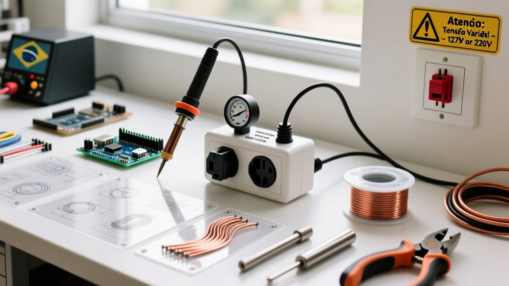 Brazil Electrical Outlet Plug Safety Guide for Soldering Labs