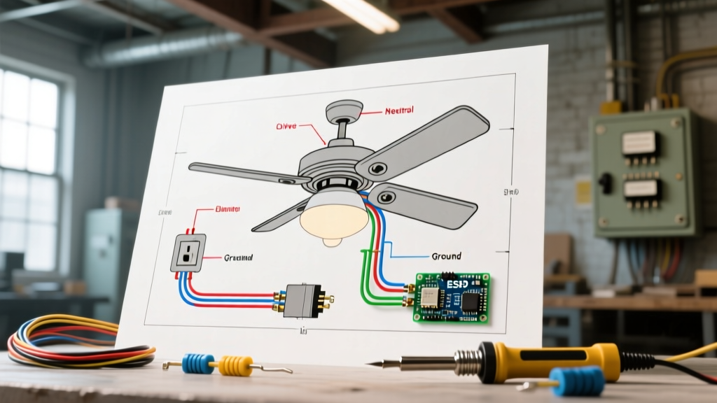 Troubleshooting a Wiring Diagram for a Ceiling Fan with a Light