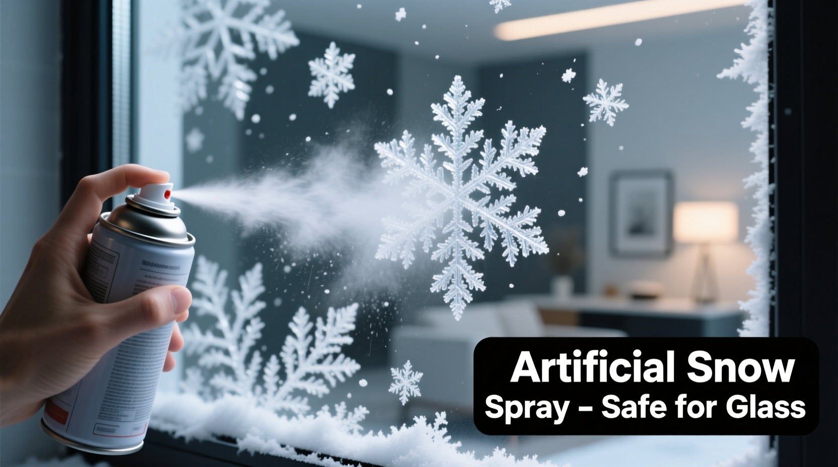 artificial snow spray for windows does it damage glass over time