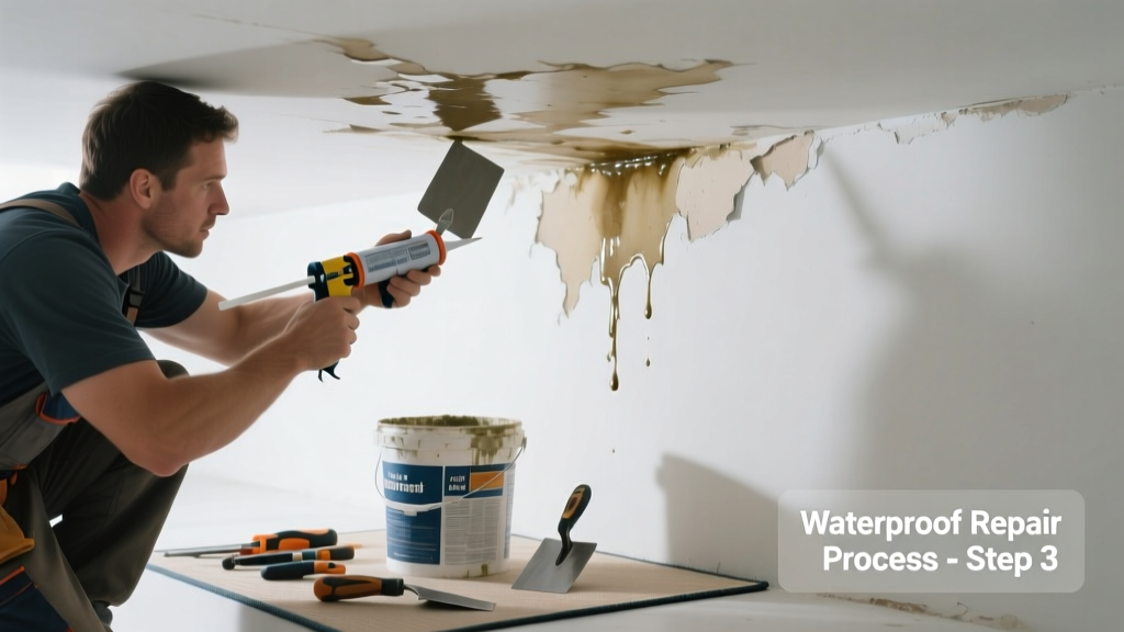 Fixing a Water Stain on Ceiling That Won’t Dry or Seal