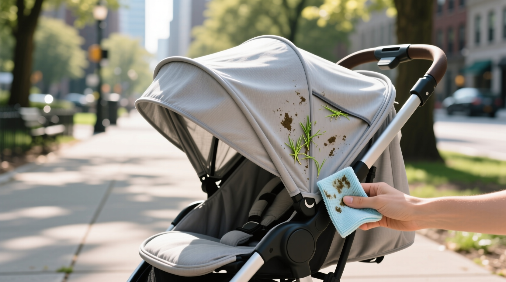 how to clean pet stroller canopies without damaging uv protection