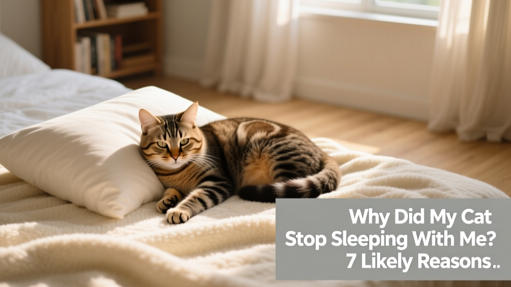 A relaxed cat curled up alone on a soft blanket beside an empty pillow