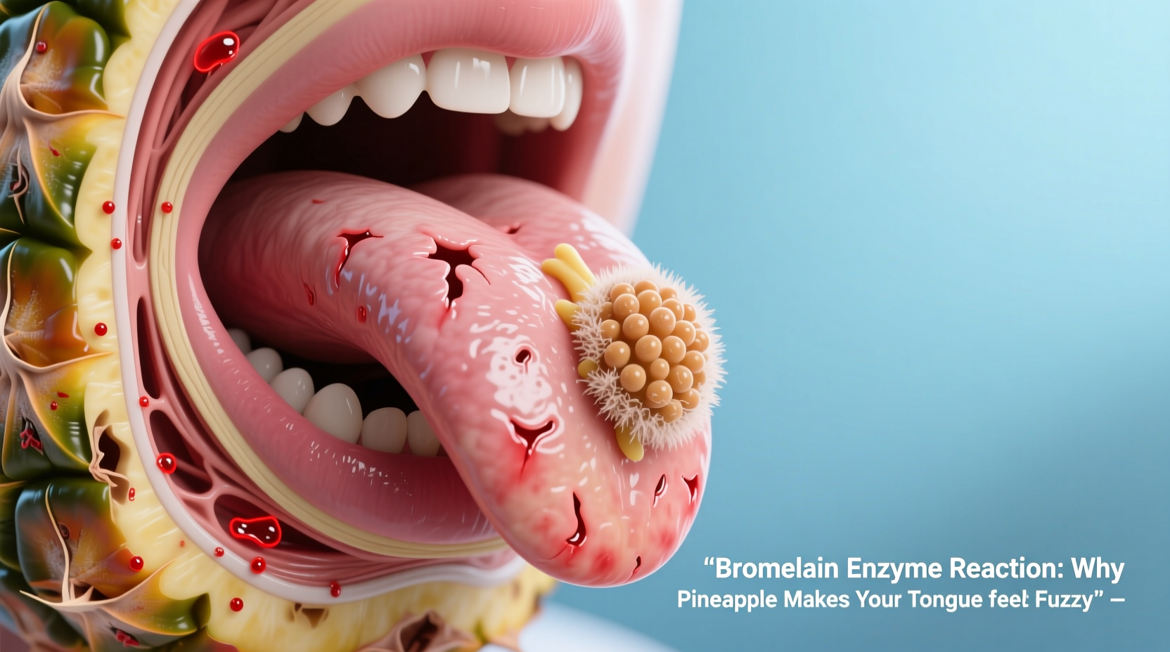 why does my tongue feel fuzzy after eating pineapple enzyme reaction explained