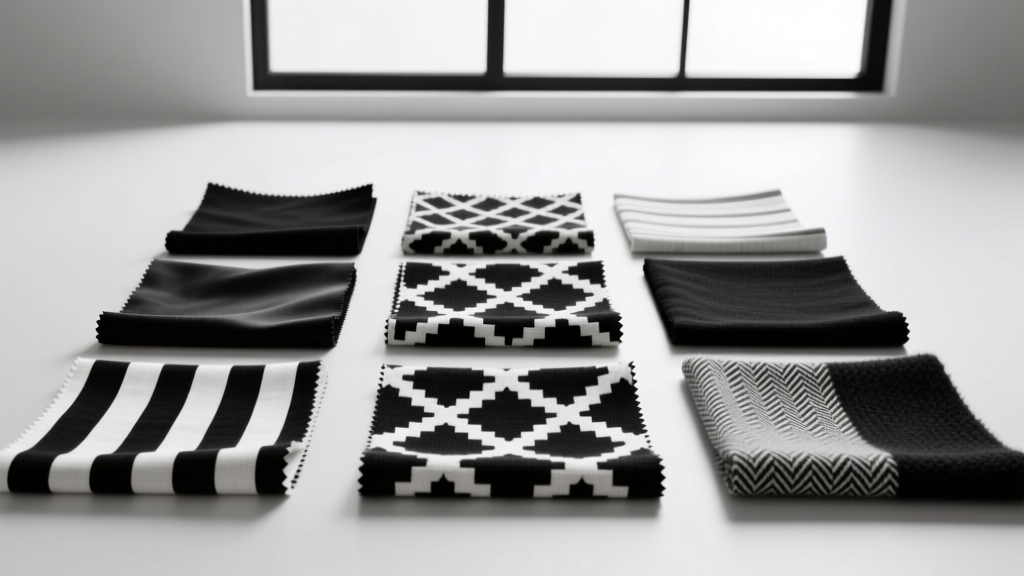 Black and White Background Patterns: A Textile Guide
