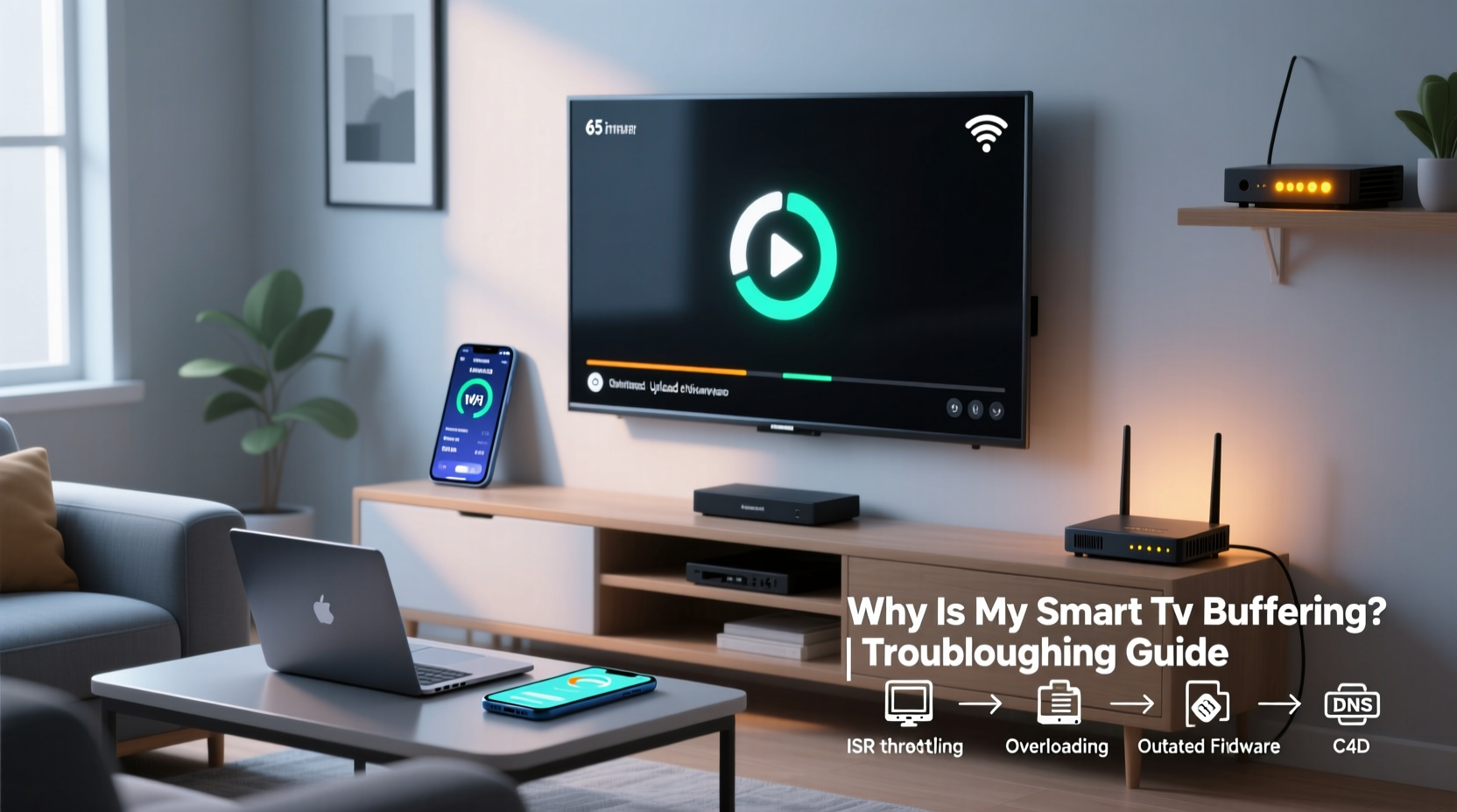 why is my smart tv buffering constantly even with strong wifi