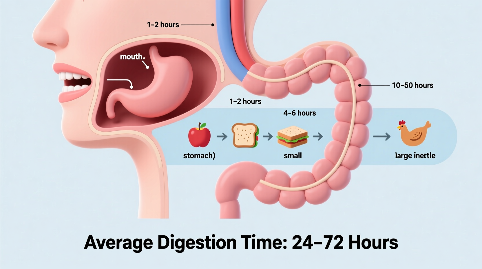 how long does it take to fully digest food