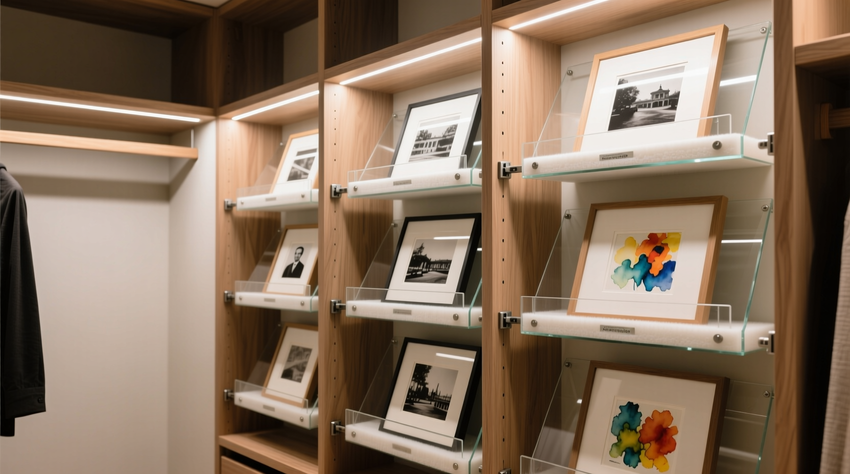 closet organization tips for framed photos