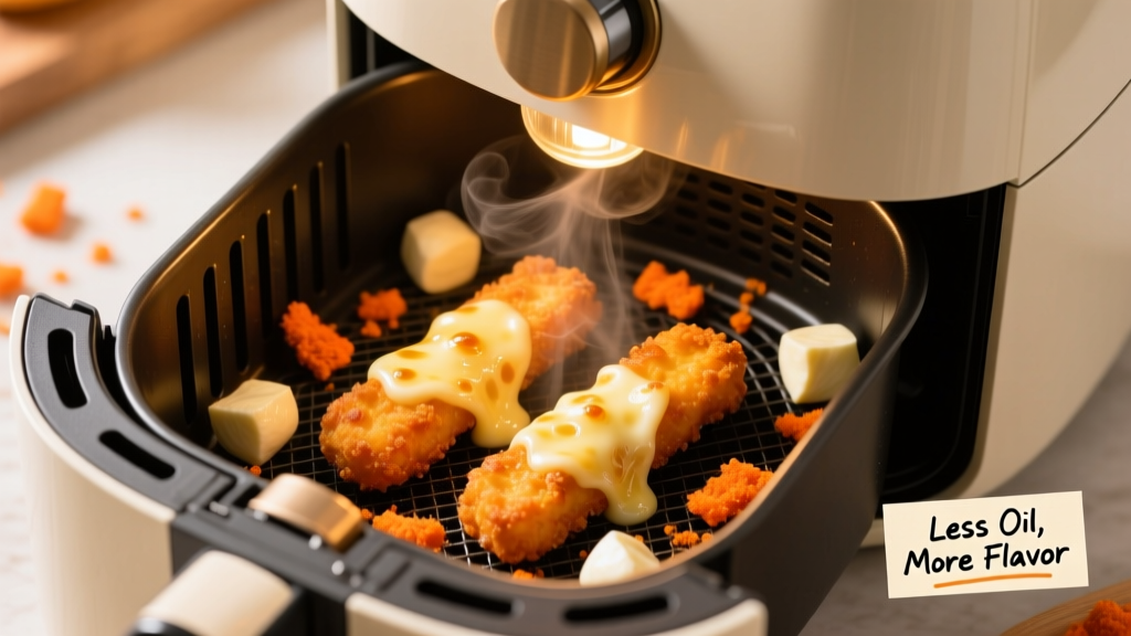 Cheeto Mozzarella Sticks in Air Fryer (Crispy & Less Oil!)