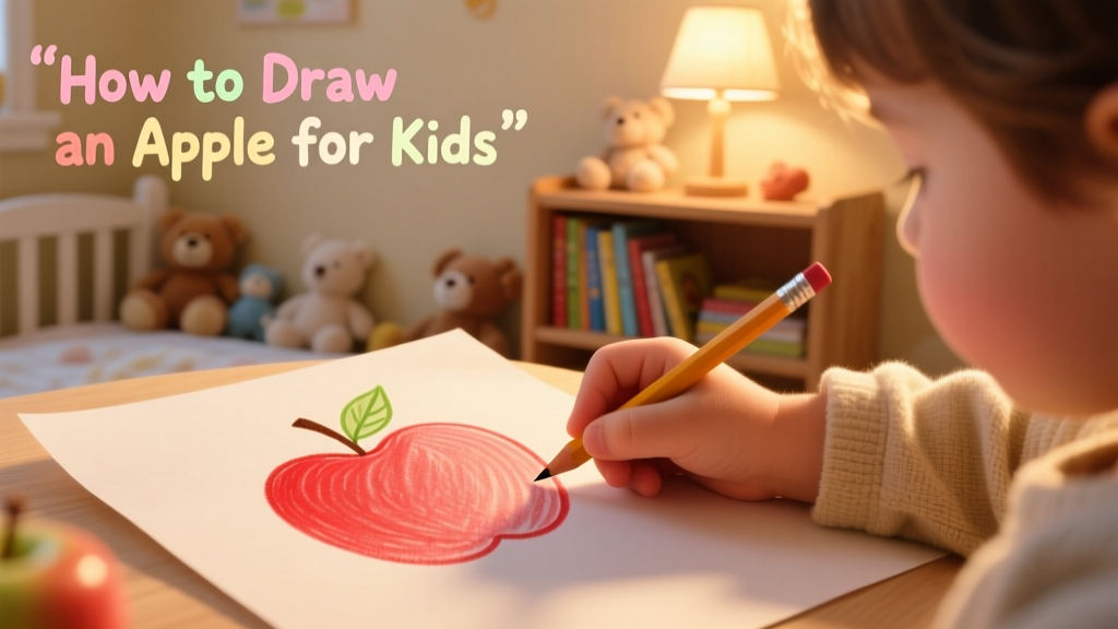 How to Draw an Apple for Kids: A Step-by-Step Visual Learning Activity That Builds Fine Motor Skills and Early Literacy