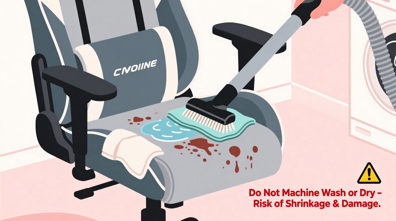 how to clean a fabric gaming chair without shrinking or staining