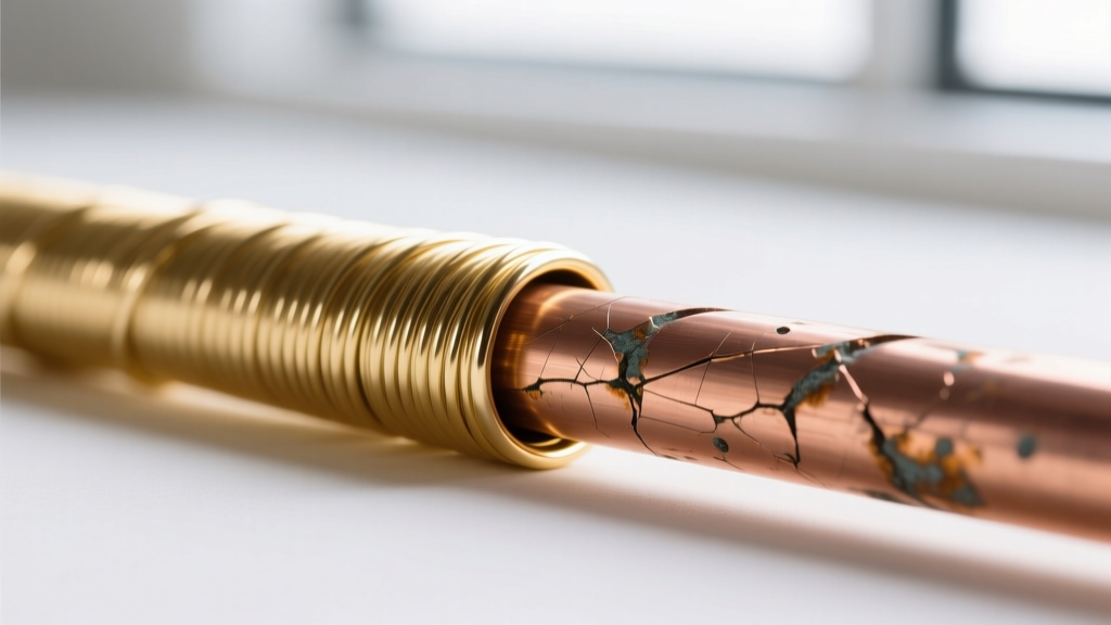 Macro view of a smooth 24-gauge gold-filled wire weave next to a scratched copper wire, highlighting the contrast of tool marring.