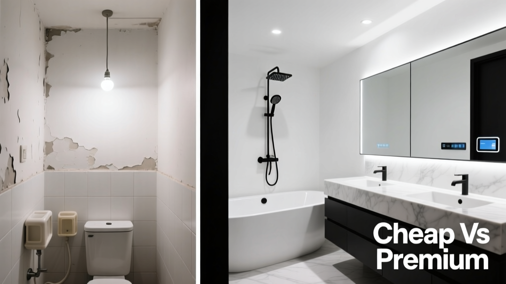 Cheap vs Premium Bathroom: What You’re Really Paying For — And Where It Matters Most