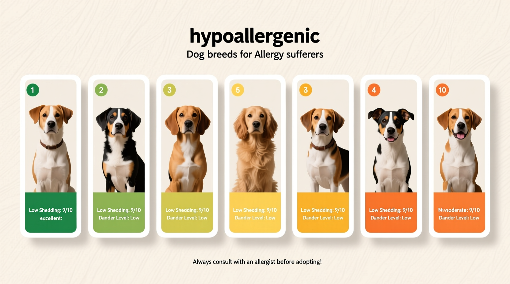 best non shedding dog breeds for allergy sufferers ranked