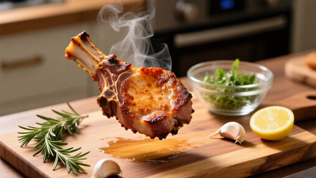 Crispy Juicy Bone-In Pork Chops in Air Fryer