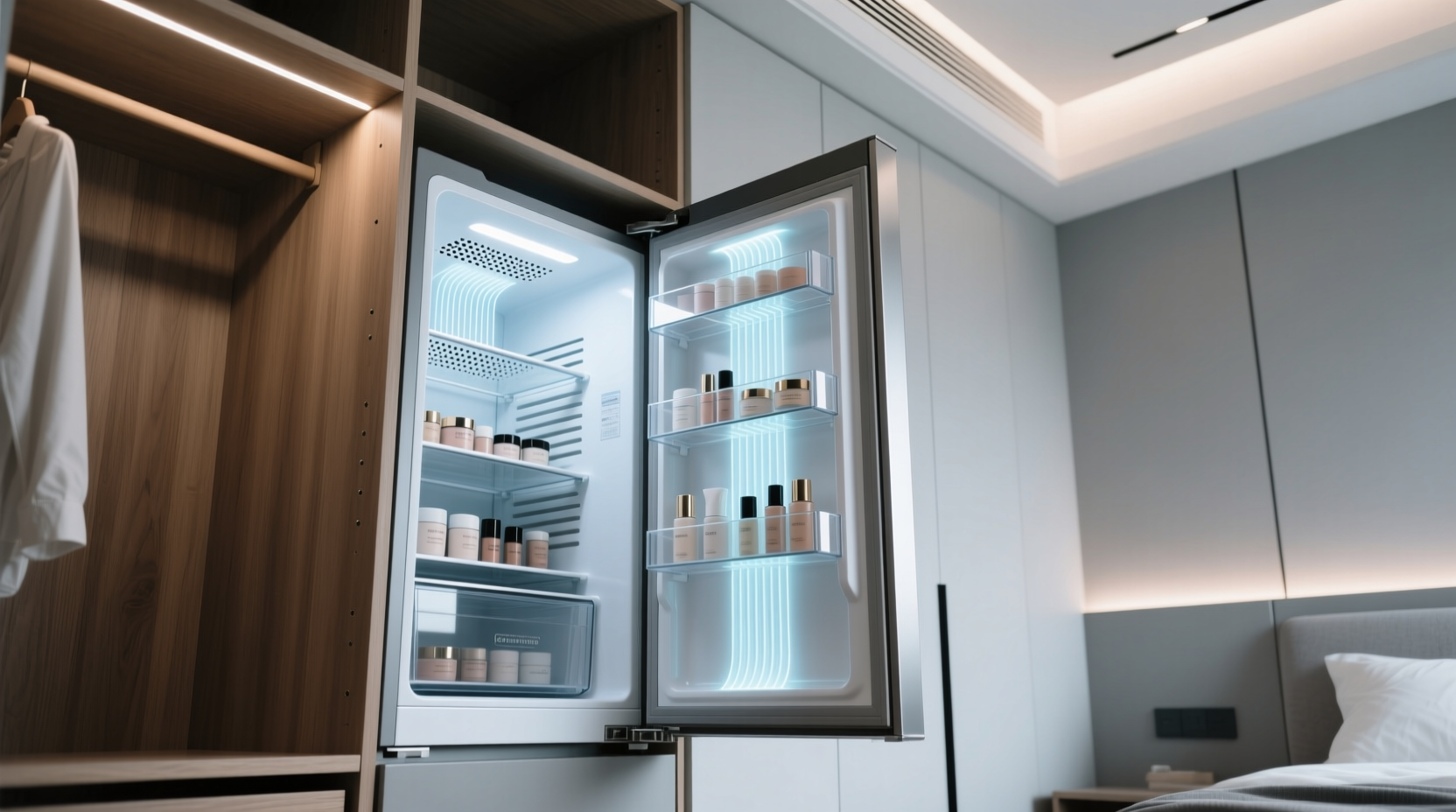 beauty fridge closet organization tips