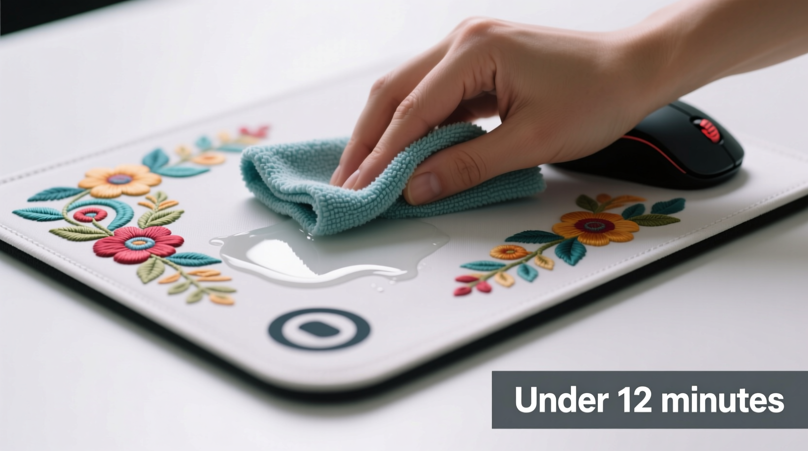 how to clean embroidered gamer mousepads safely