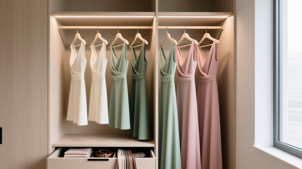 How to Hang Long Dresses in a Short Closet