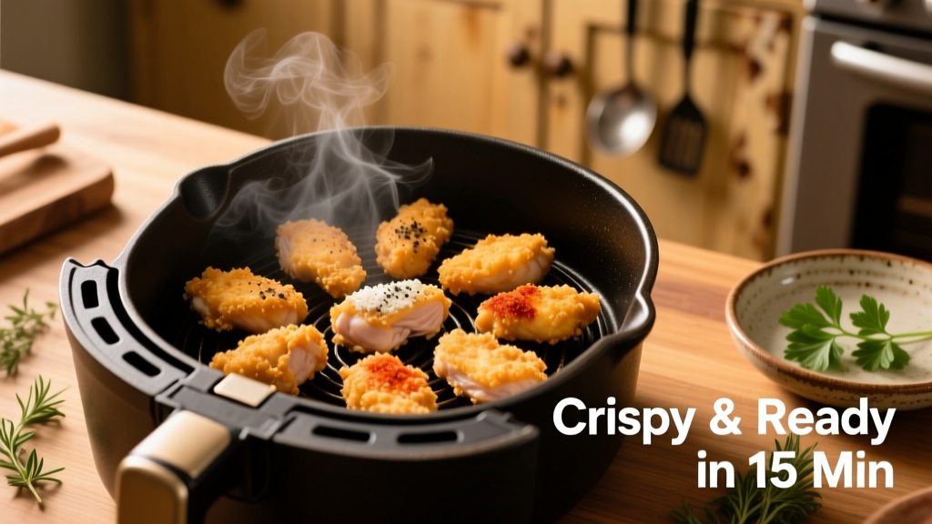 Crispy Frozen Boneless Chicken Bites in Air Fryer