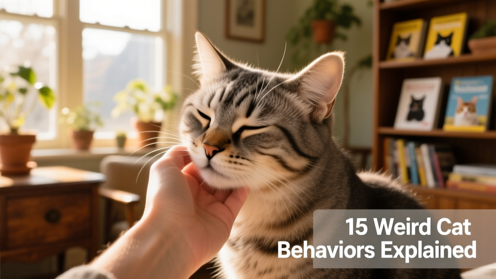 Cat rubbing its cheek against a person's hand