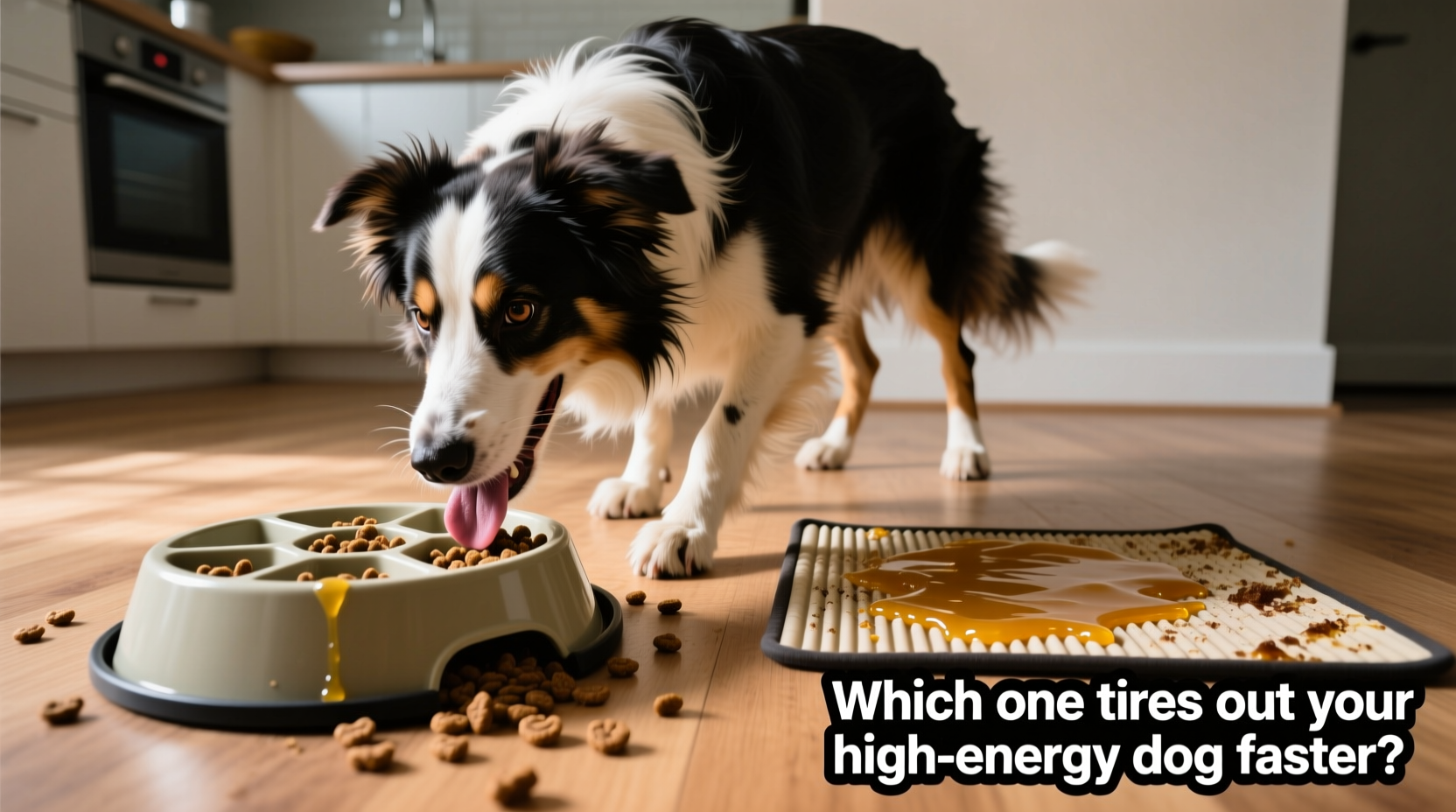 slow feeder bowl vs lick mat which tires out a high energy dog faster
