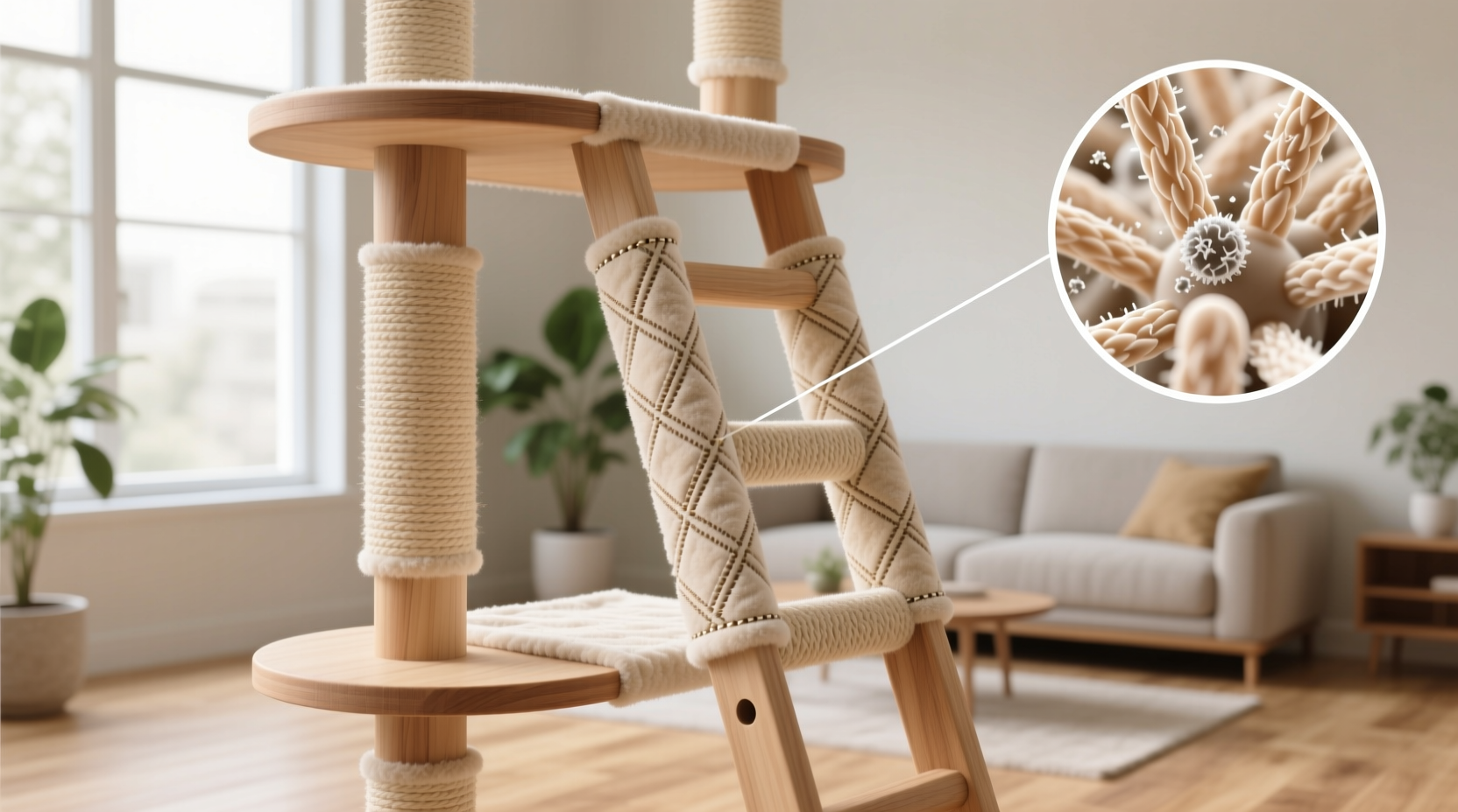 how to clean cat tree fabric wraps safely
